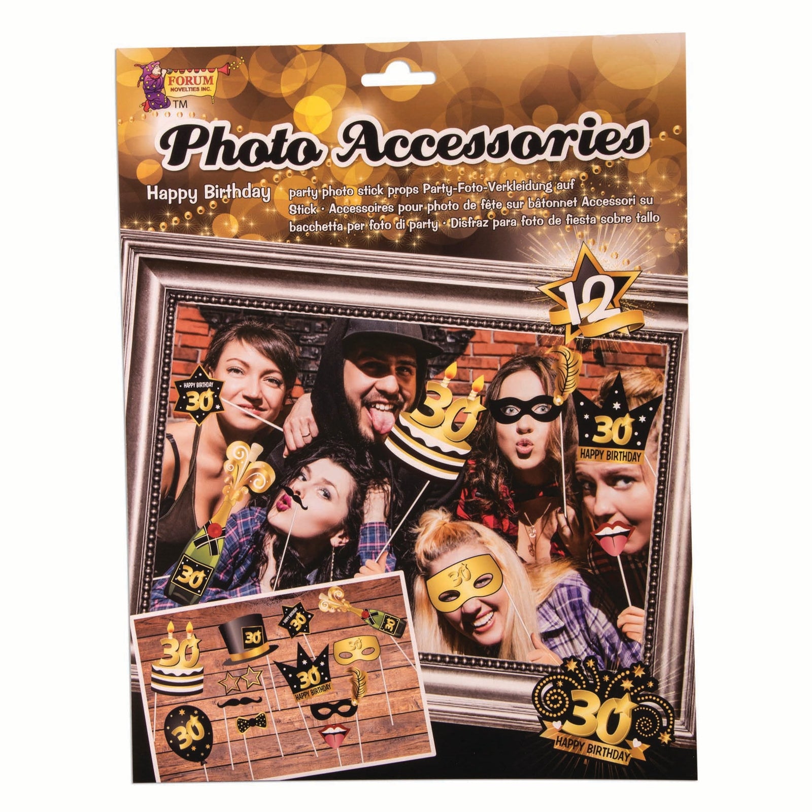 30th Birthday Photo Booth Pack of 12 1