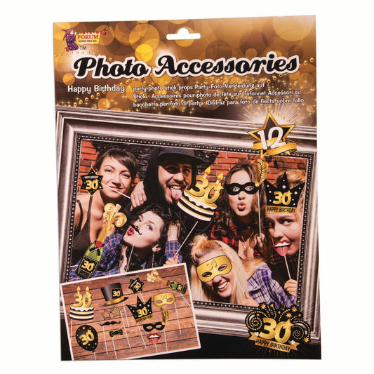 30th Birthday Photo Booth Pack of 12 1