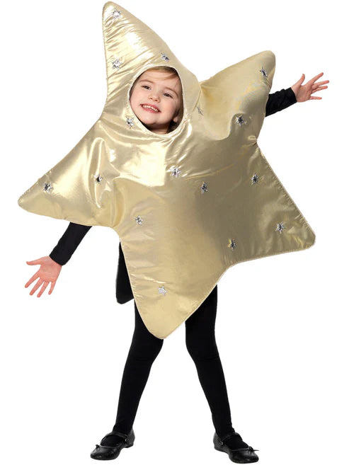 Christmas Star Costume Kids Gold Tabbard 4