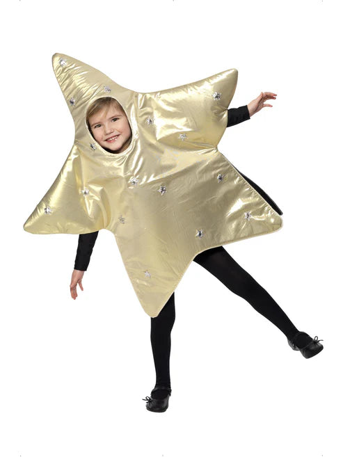 Christmas Star Costume Kids Gold Tabbard