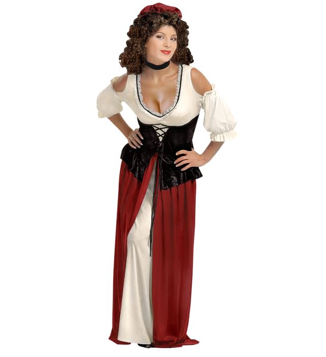 Tavern Wench  Dress, Corset, Choker, Headpiece 