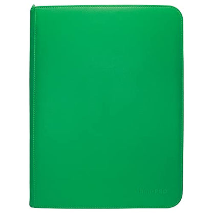 Ultra PRO - Vivid 9-Pocket Zippered PRO-Binder: (Green) - Protect Up to 360 Collectible Trading Cards, Sports Cards or Valuable Gaming Cards, Ultimate card Protection 1