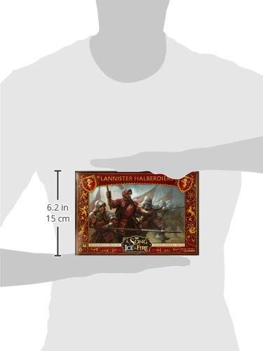 CMON A Song of Ice and Fire Tabletop Miniatures Game Lannister Halberdiers Unit Box - Enhance Your Forces! Strategy Game for Adults, Ages 14+, 2+ Players, 45-60 Minute Playtime, Made 3