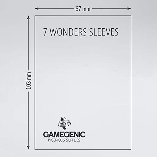 GAMEGEN!C- Matte 7 Wonders Sleeves 67 x 103 mm (80), Clear (GGS10059ML)