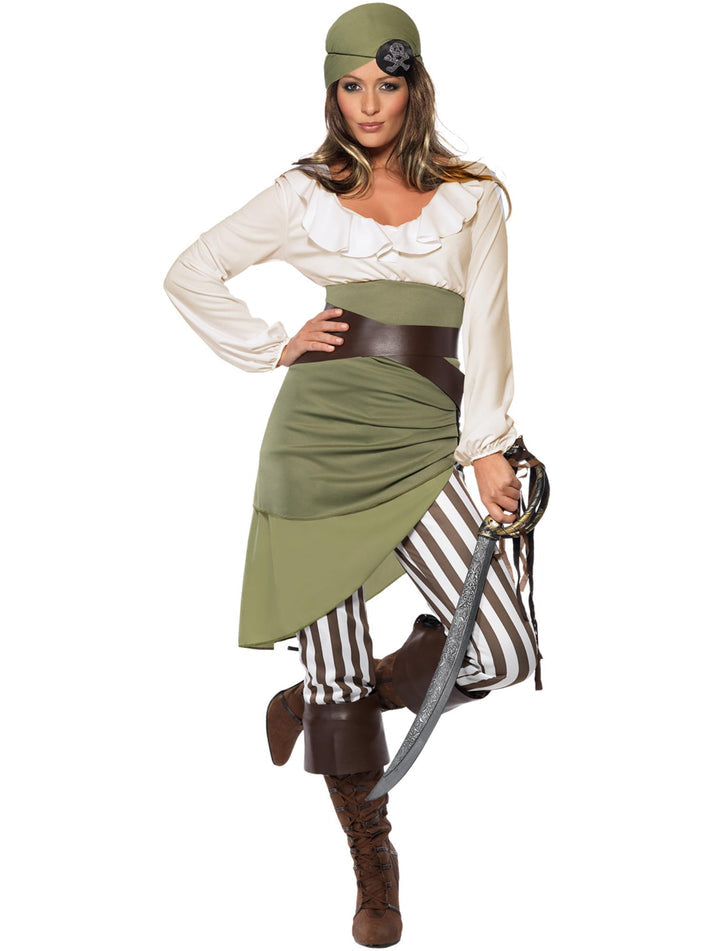 Shipmate Sweetie Costume Top Skirt Leggings Bandanna Belt Bootcuffs 1