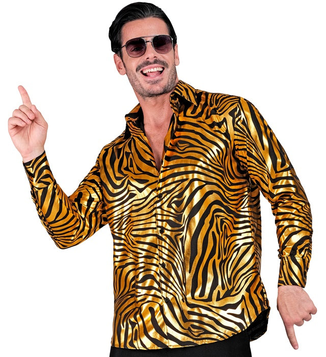 Gold Animalier Party Fashion Shirt  Shirt 
