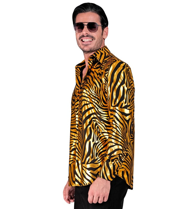 Gold Animalier Party Fashion Shirt  Shirt 