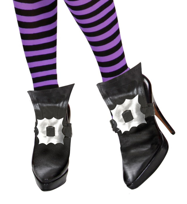 Witch Shoe Covers With Buckles Leather Look