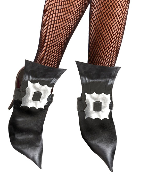 Witch Shoe Covers With Buckles Leather Look