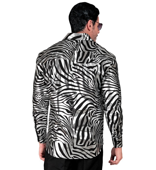 Silver Animalier Party Fashion Shirt  Shirt 