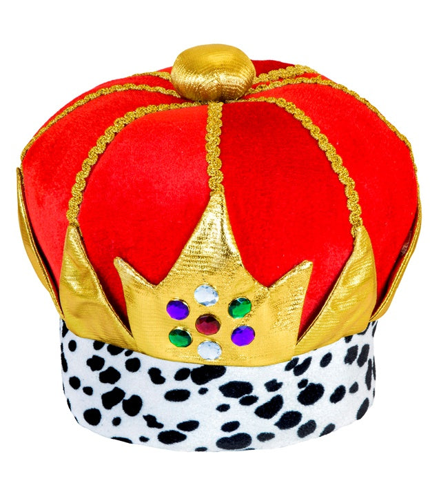Deluxe Maxi Velvet Crown Studded With Jewels