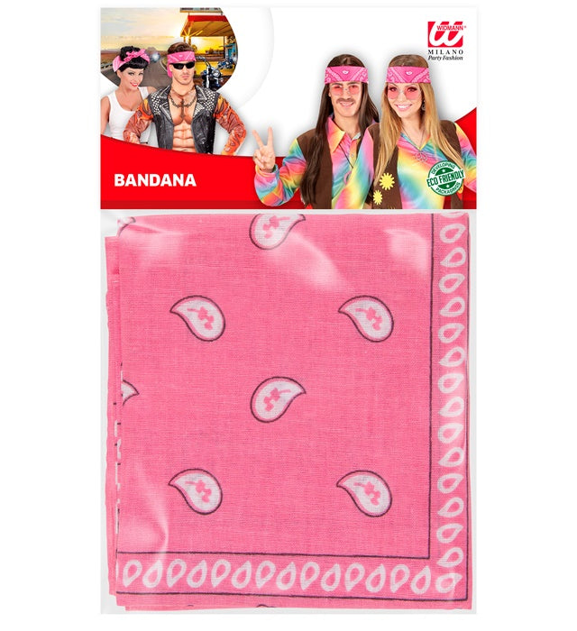 Pink Bandana 55X55 Cm - 100% Cotton
