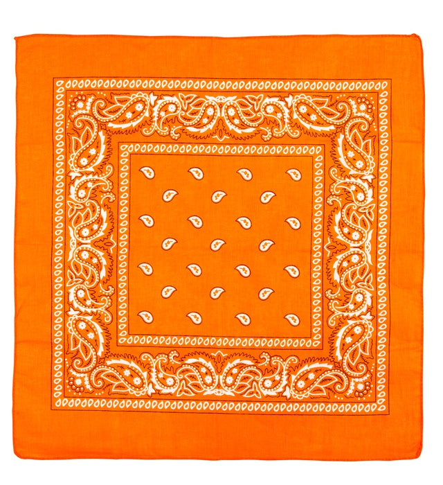 Orange Bandana 55X55 Cm - 100% Cotton