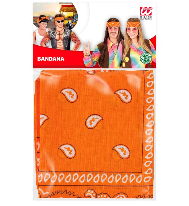 Orange Bandana 55X55 Cm - 100% Cotton