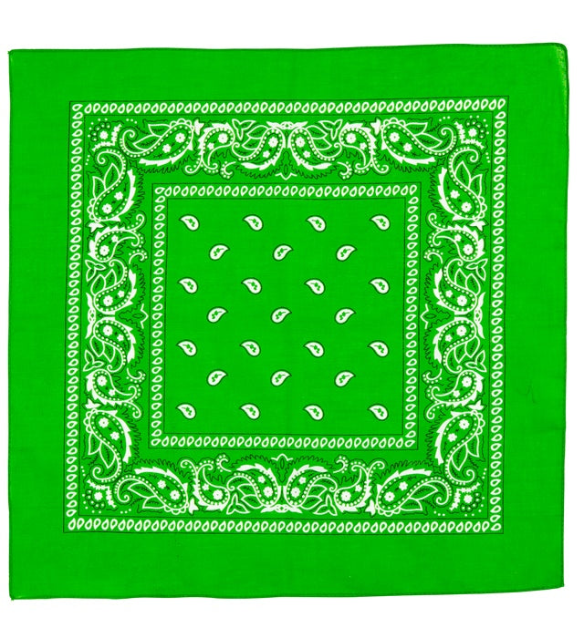 Green Bandana 55X55 Cm - 100% Cotton