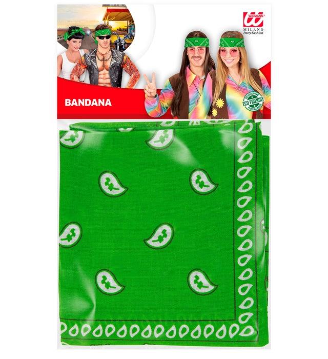 Green Bandana 55X55 Cm - 100% Cotton