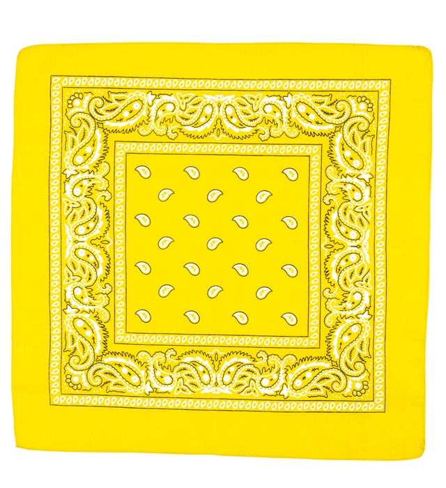 Yellow Bandana 55X55 Cm - 100% Cotton