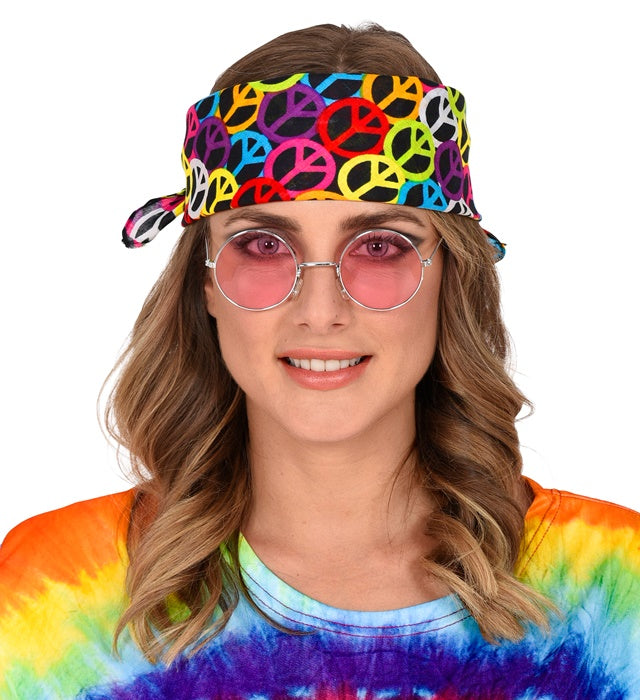 Peace Sign Bandana 55X55 Cm - 100% Cotton