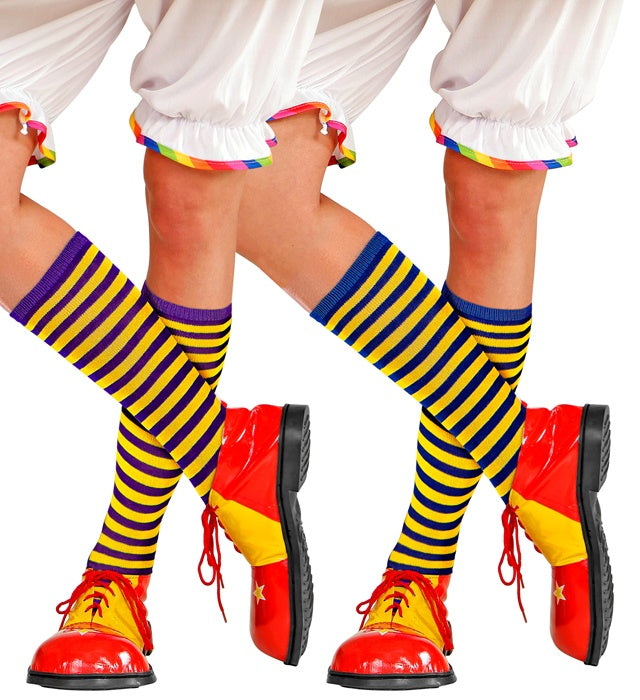 Neon Striped Socks 4 Color Combinations Ass.