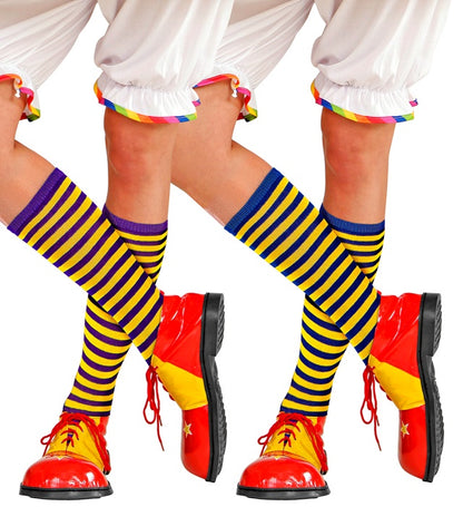 Neon Striped Socks 4 Color Combinations Ass.