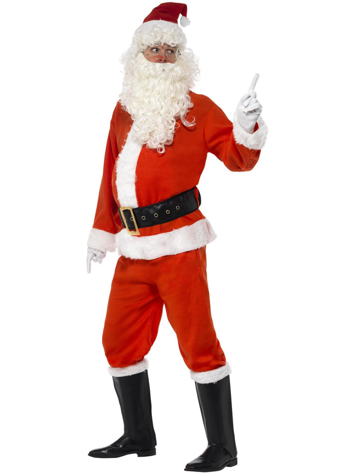 Santa Costume Jacket Trousers Hat Belt Gloves and Bootcovers