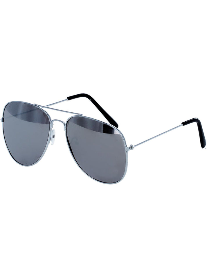 Aviator Specs Silver Mirror Adult Costume Accessory 2