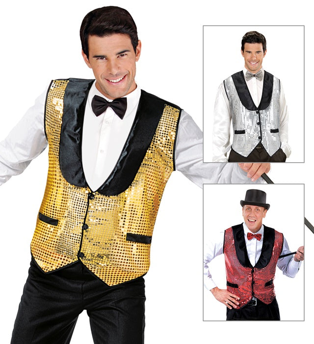 Sequin Vest 3 Colors Ass.