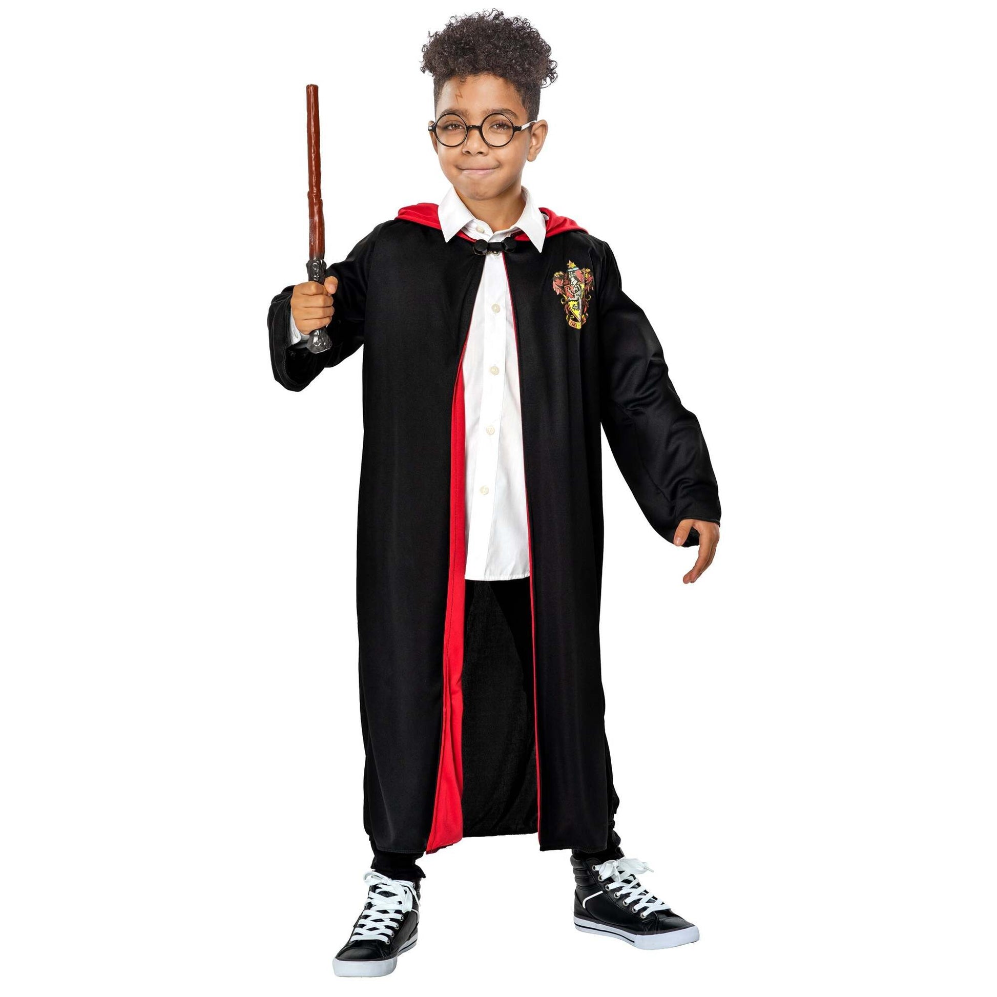 Harry Potter Childrens Costume Set Robe Wand Glasses 1