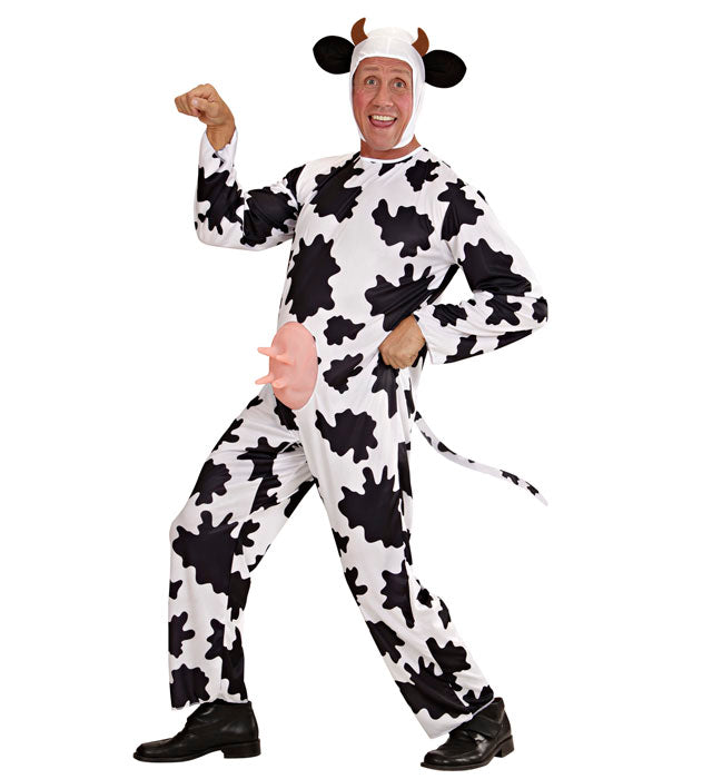 Funny Cow  Jumpsuit With Nipples, Headpiece With Horns 