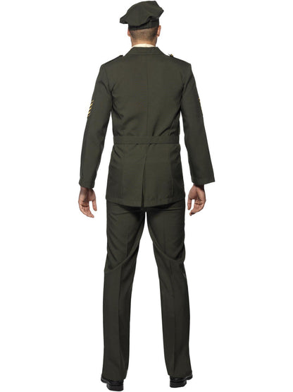 Wartime Officer Adult Green Beret Tie Trousers Belt and Jacket 3
