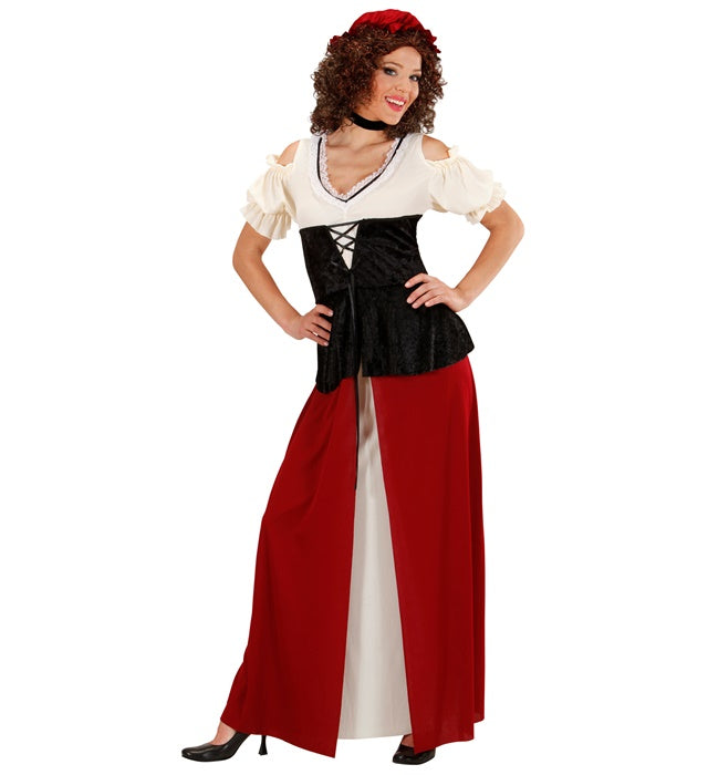 Tavern Wench  Dress, Corset, Choker, Headpiece 