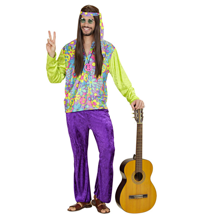 Hippie Man Velvet  Shirt, Pants, Headband 
