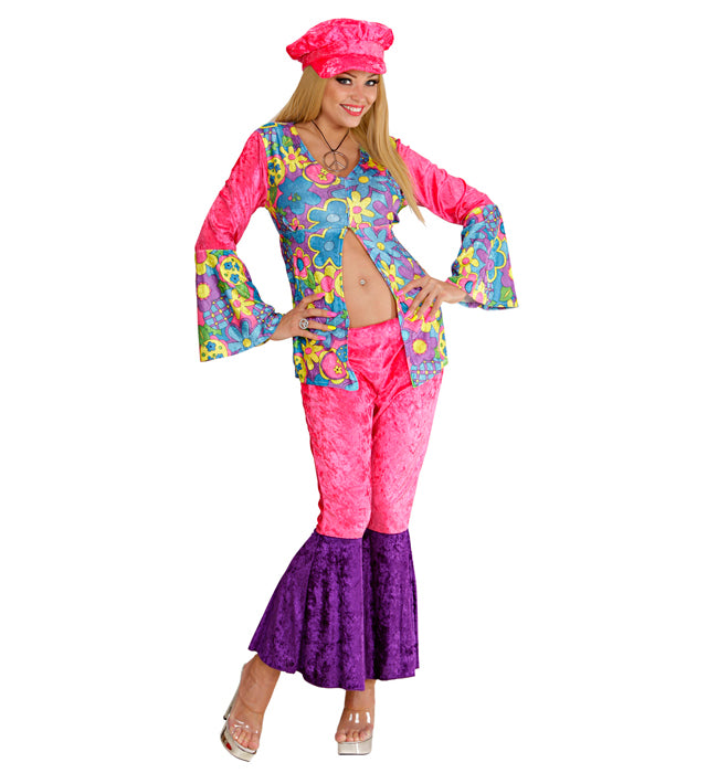 Hippie Woman Velvet  Shirt, Pants, Hat 