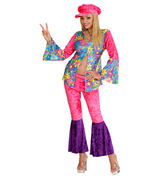 Hippie Woman Velvet  Shirt, Pants, Hat 