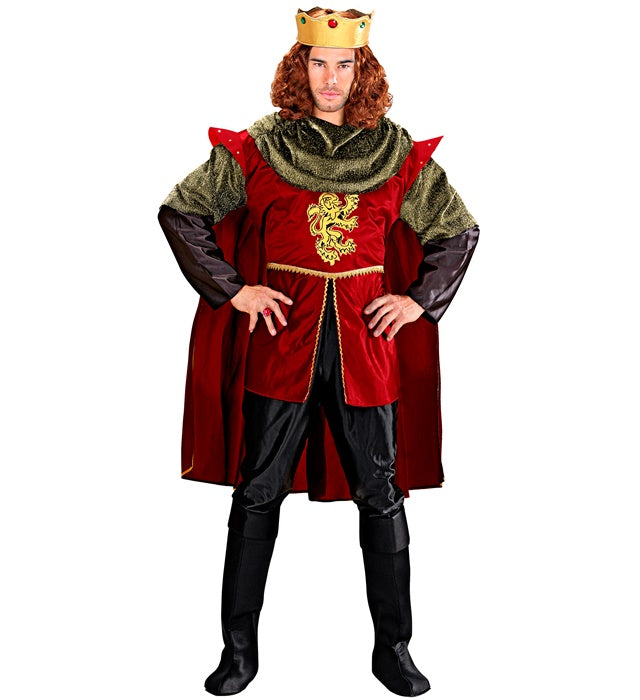 Royal Knight  Coat, Cape, Pants, Boot Covers, Crown With Gems 