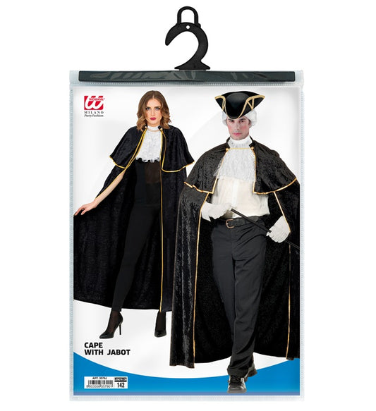Venetian Cape With Jabot Velvet - 142 Cm