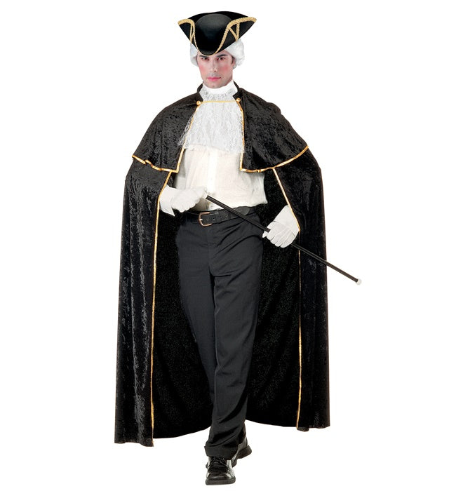 Venetian Cape With Jabot Velvet - 142 Cm