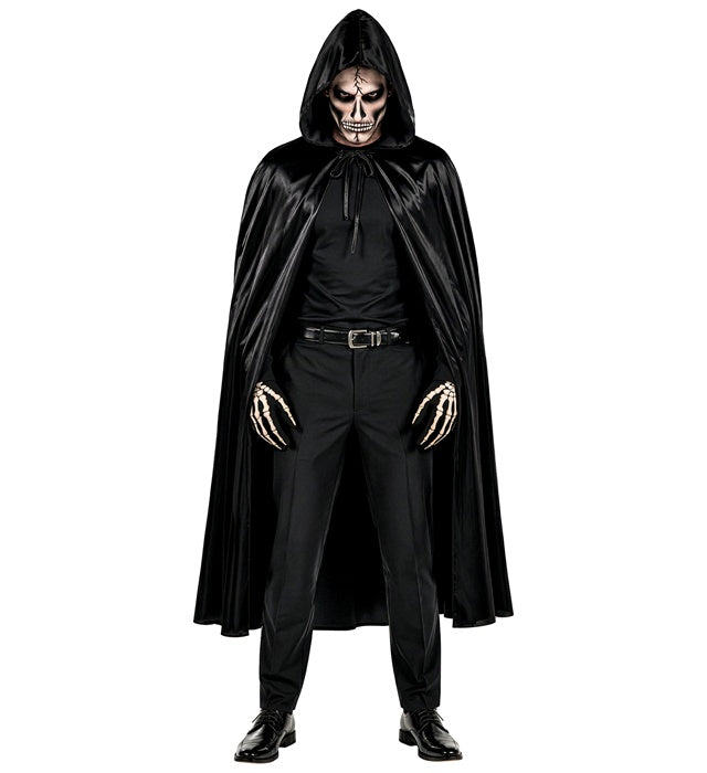 Black Hooded Cape - 142 Cm