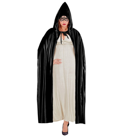 Black Hooded Cape - 142 Cm