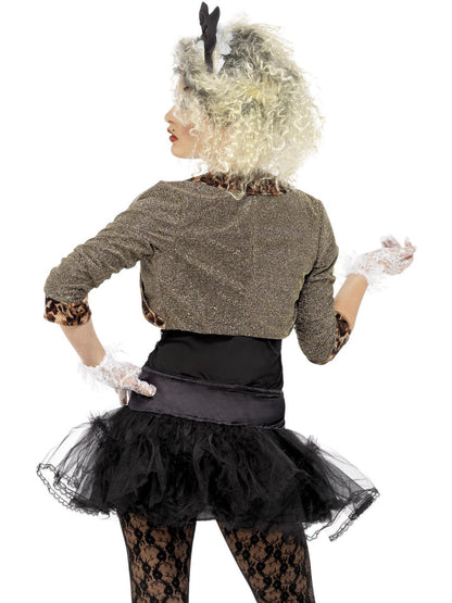 80s Wild Child Adult Costume Jacket Top Tutu Leggings Gloves and Headband 3