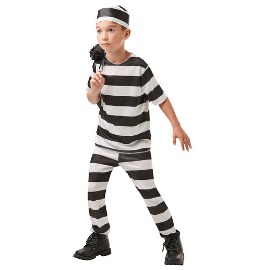 Striped Prisoner Boys Costume 1