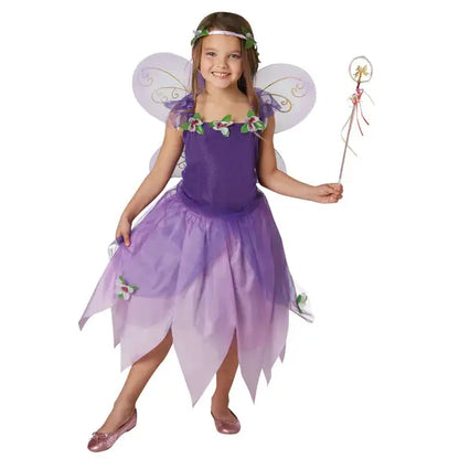 Childrens Purple Magical Woodland Fairy Pixie Costume 1