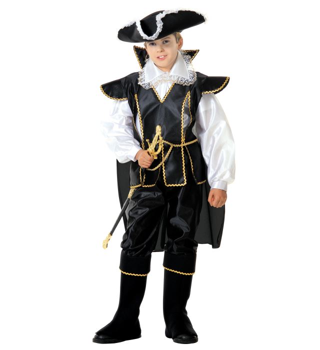Corsair Of The Seas  Shirt, Coatwith Cape, Pants With Boot Covers, Hat 