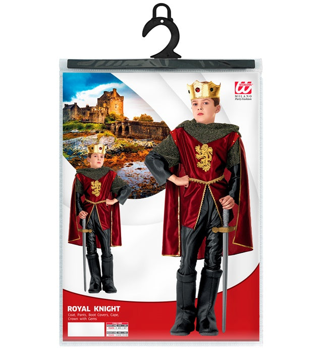 Royal Knight  Coat, Pants, Boot Covers, Cape, Crown With Gems 