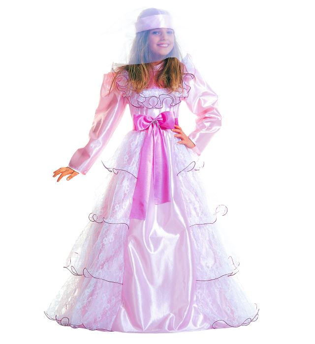 Grand Gala Lady  Dress With Wirehoop, Ribbon Belt, Headpiece With Veils 