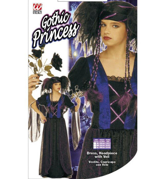 Gothic Princess  Dress, Headpiece With Veil 