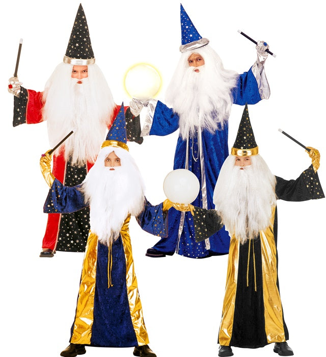 Fantasy Wizard Velvet - 4 Stylesass. -  Robe, Hat 
