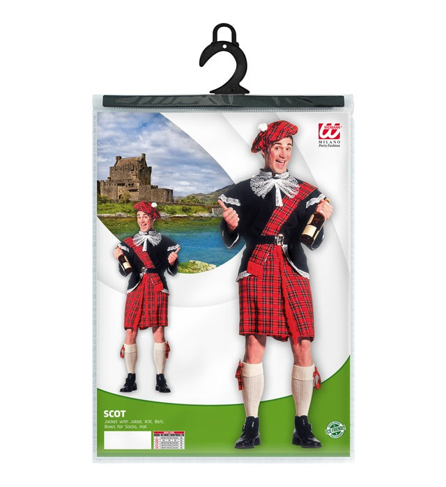Scot  Jacket With Jabot, Kilt, Belt, Bows For Socks, Hat 