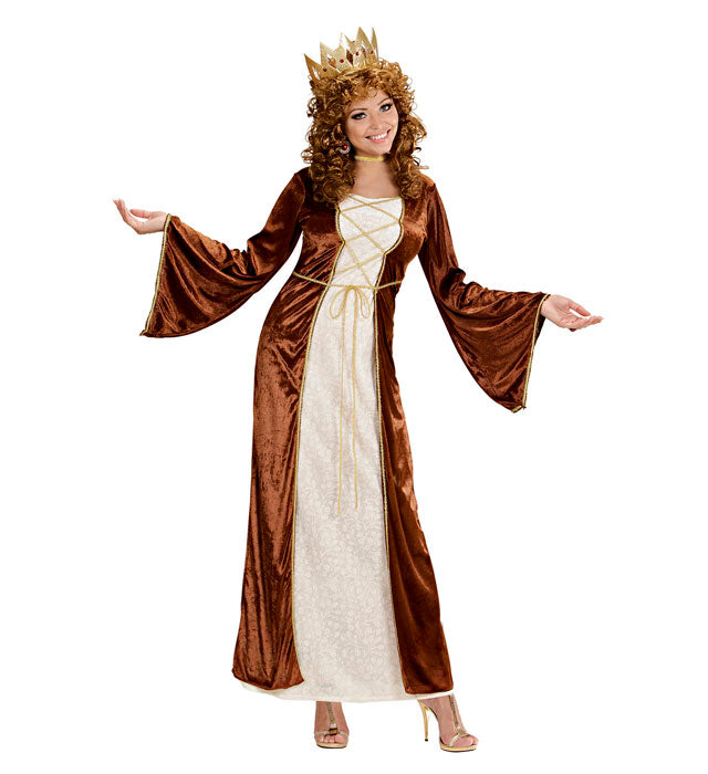 Medieval Princess  Dress, Choker, Crown Wiht Gems 