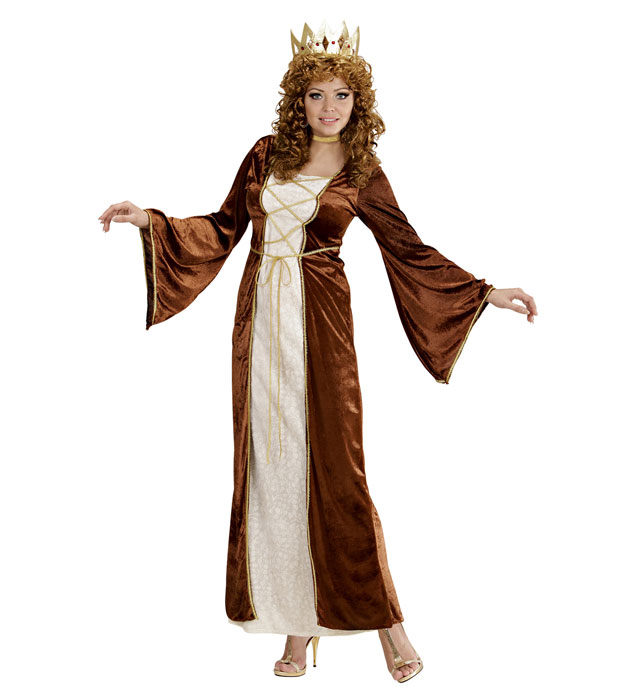 Medieval Princess  Dress, Choker, Crown Wiht Gems 